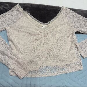 Off white lace shirt